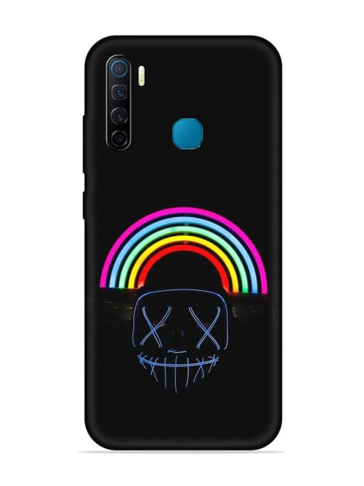 Mask Rainbow Embossed Soft Silicone Case for Infinix S5 Zapvi