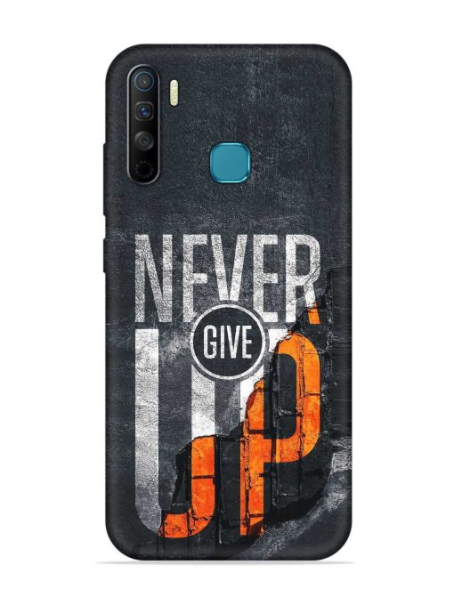 Never Give Up Embossed Soft Silicone Case for Infinix S5 Lite Zapvi