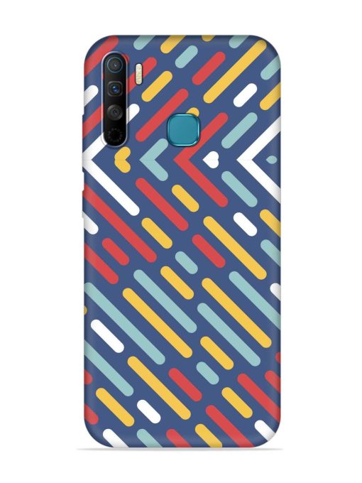 Colored Lines Embossed Soft Silicone Case for Infinix S5 Lite Zapvi