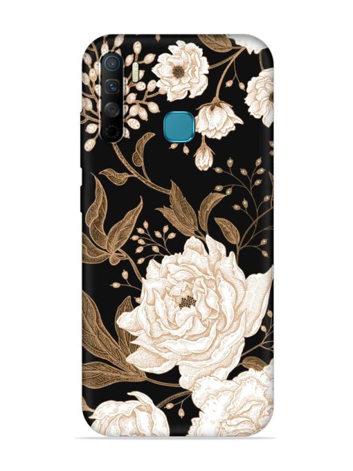 Peonies Roses Floral Embossed Soft Silicone Case for Infinix S5 Lite Zapvi