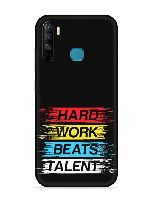 Hard Work Beats Embossed Soft Silicone Case for Infinix S5 Lite Zapvi