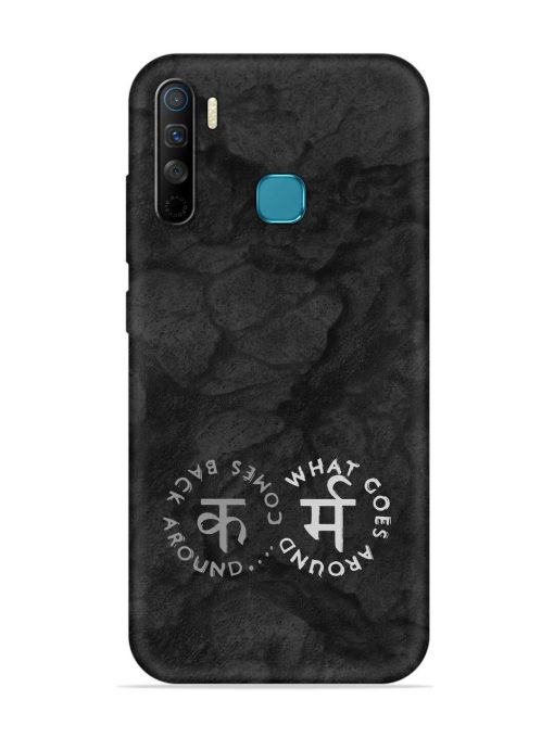 Karma Hindi Word Embossed Soft Silicone Case for Infinix S5 Lite Zapvi