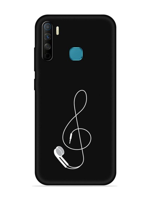 Music Earphone Vector Embossed Soft Silicone Case for Infinix S5 Lite