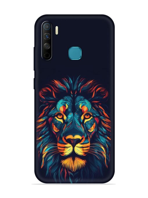 Colorful Lion Embossed Soft Silicone Case for Infinix S5 Lite Zapvi