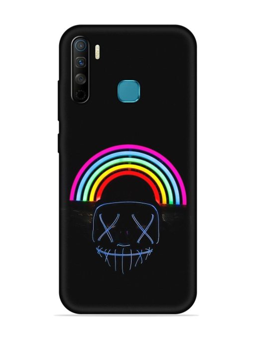 Mask Rainbow Embossed Soft Silicone Case for Infinix S5 Lite Zapvi