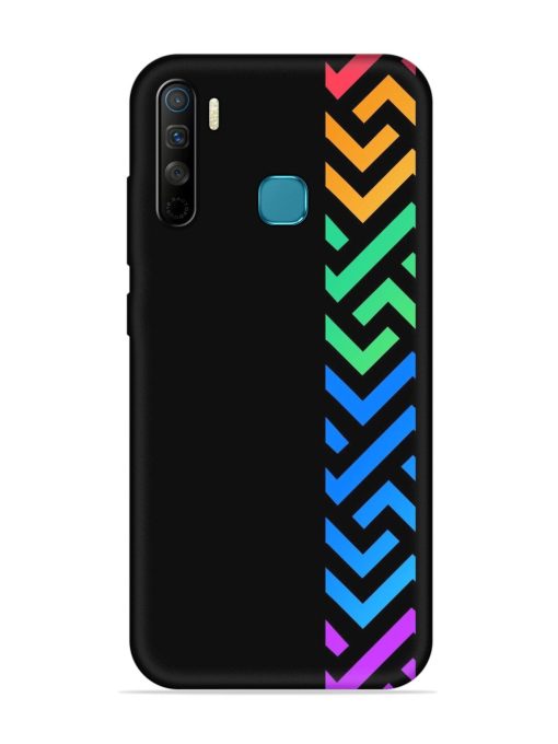 Colorshape Stripes Embossed Soft Silicone Case for Infinix S5 Lite Zapvi