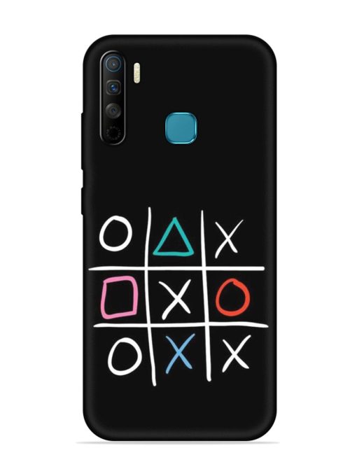 Super Neon Tic-Tac-Toe Embossed Soft Silicone Case for Infinix S5 Lite