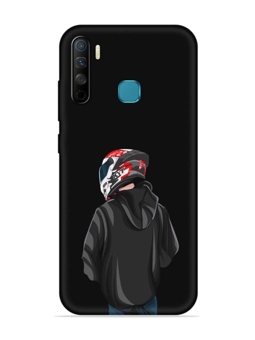 Motorcycle Rider Embossed Soft Silicone Case for Infinix S5 Lite Zapvi