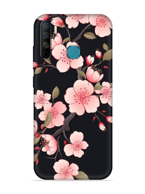 Cherry Blossom Embossed Soft Silicone Case for Infinix S5 Lite