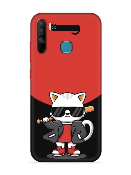 Cool Little Bear Cartoon Embossed Soft Silicone Case for Infinix S5 Lite