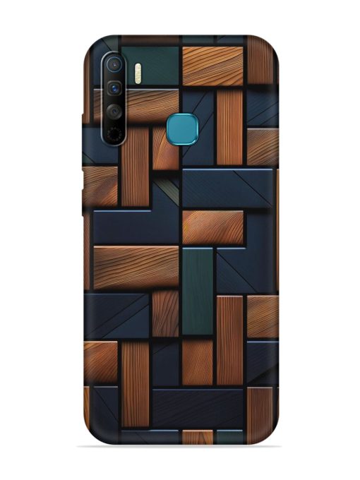 Wooden Background Cubes Embossed Soft Silicone Case for Infinix S5 Lite Zapvi