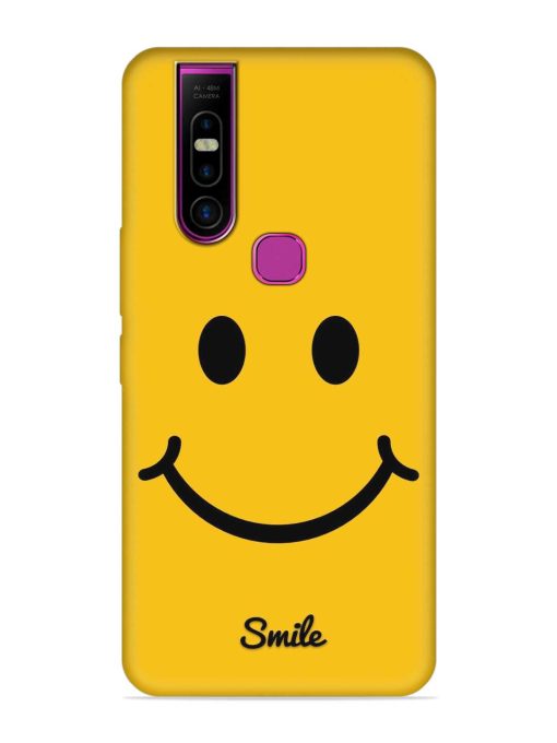 Yellow Smiley Embossed Soft Silicone Case for Infinix S5 Pro Zapvi