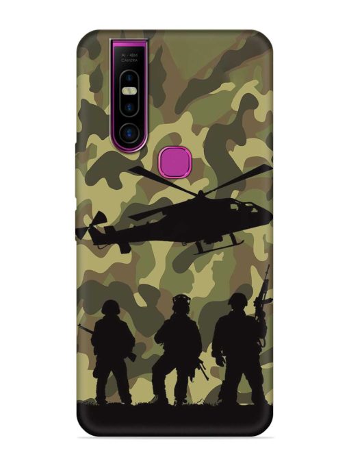 Army Heros Embossed Soft Silicone Case for Infinix S5 Pro Zapvi