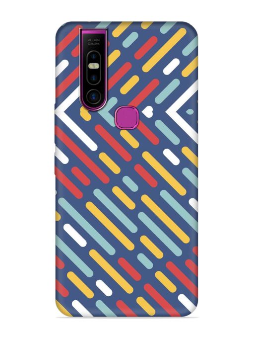 Colored Lines Embossed Soft Silicone Case for Infinix S5 Pro