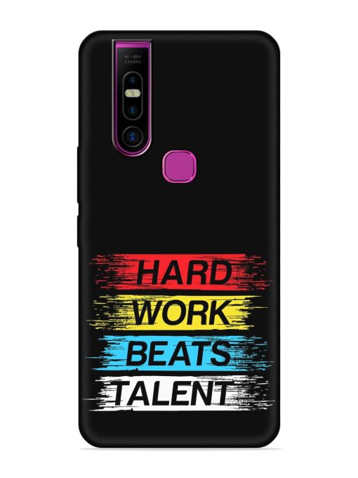 Hard Work Beats Embossed Soft Silicone Case for Infinix S5 Pro