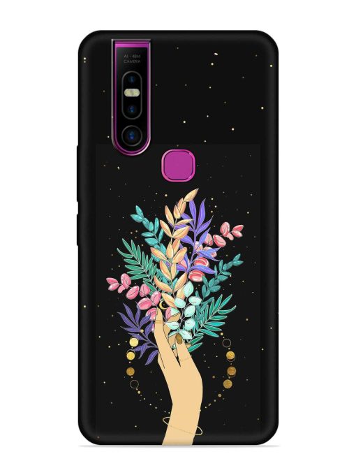 Flower On Hand Embossed Soft Silicone Case for Infinix S5 Pro Zapvi