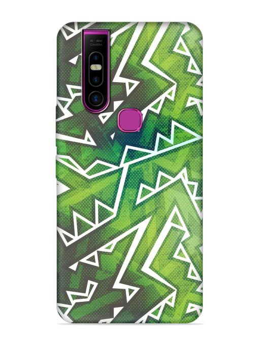 Green Graffiti Seamless Embossed Soft Silicone Case for Infinix S5 Pro Zapvi