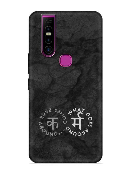 Karma Hindi Word Embossed Soft Silicone Case for Infinix S5 Pro