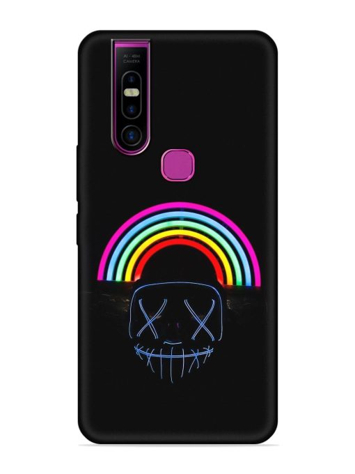 Mask Rainbow Embossed Soft Silicone Case for Infinix S5 Pro Zapvi