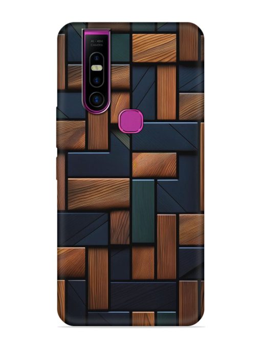 Wooden Background Cubes Embossed Soft Silicone Case for Infinix S5 Pro