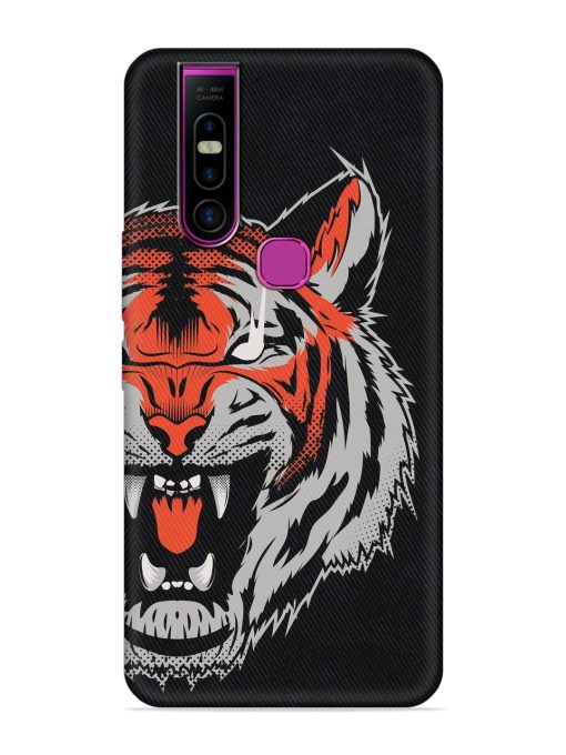 Tiger Aggression Embossed Soft Silicone Case for Infinix S5 Pro Zapvi