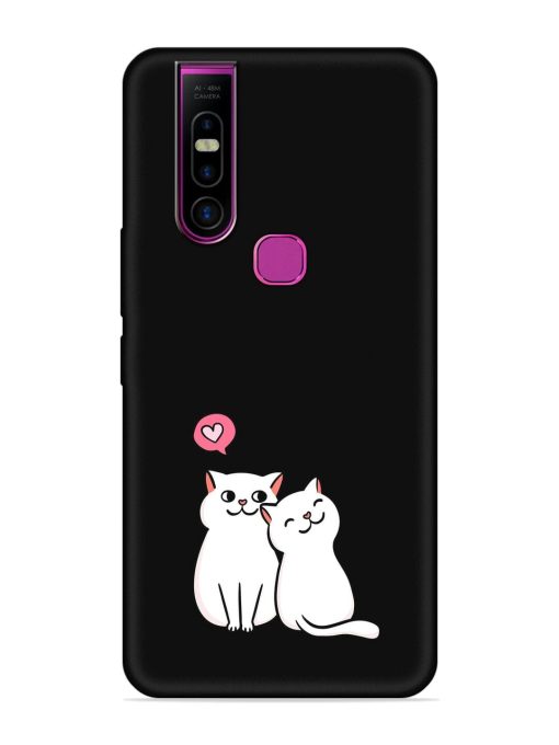 Cute Loving Cats Embossed Soft Silicone Case for Infinix S5 Pro Zapvi