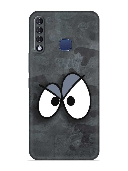 Big Eyes Night Mode Embossed Soft Silicone Case for Infinix Smart 3 Plus Zapvi