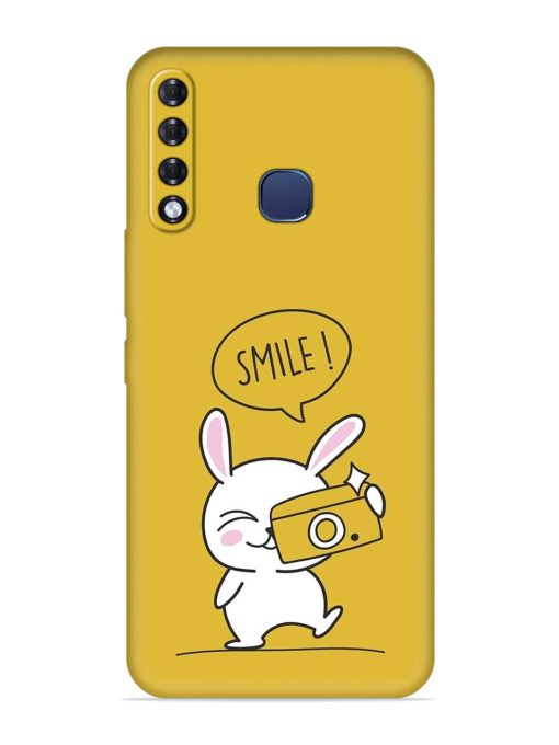 Hey Smile Please Embossed Soft Silicone Case for Infinix Smart 3 Plus Zapvi