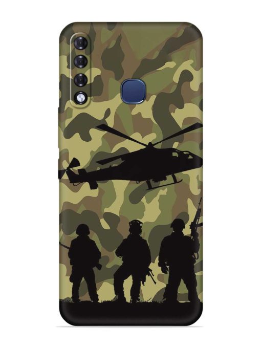 Army Heros Embossed Soft Silicone Case for Infinix Smart 3 Plus Zapvi