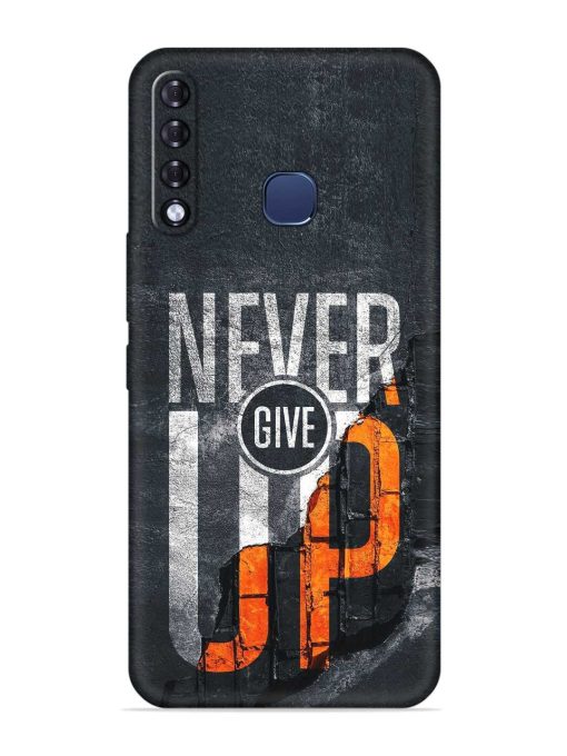 Never Give Up Embossed Soft Silicone Case for Infinix Smart 3 Plus Zapvi