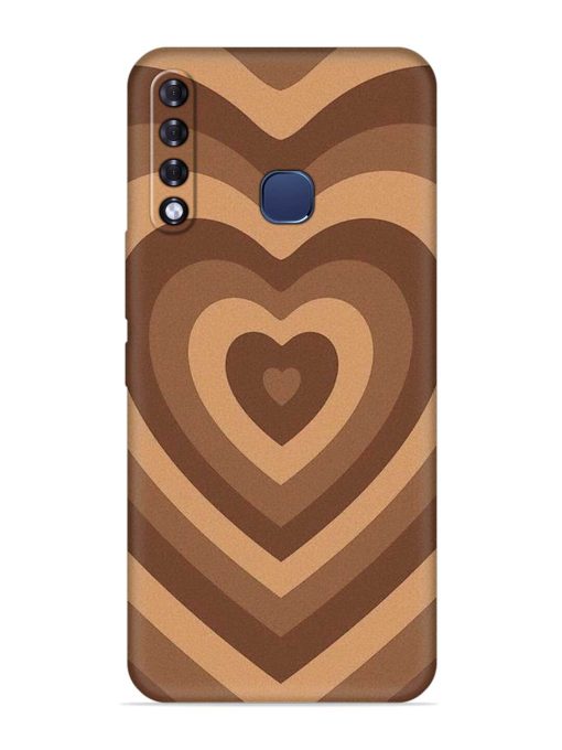 Brown Heart Embossed Soft Silicone Case for Infinix Smart 3 Plus Zapvi