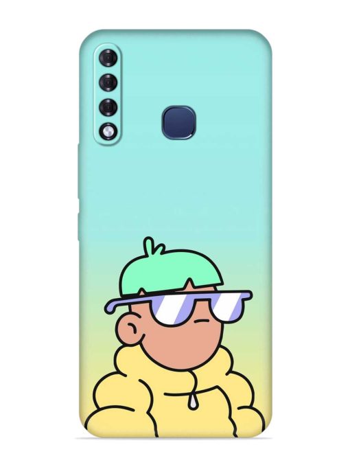 Doodles Cool Character Embossed Soft Silicone Case for Infinix Smart 3 Plus