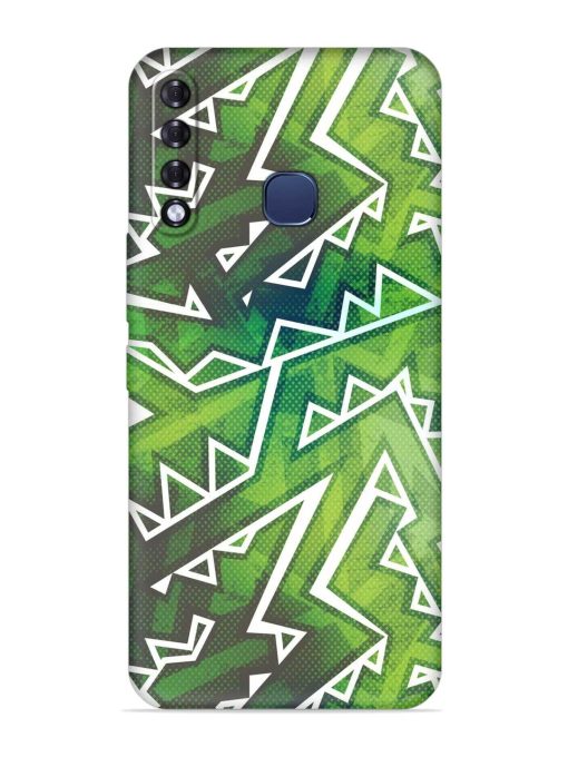 Green Graffiti Seamless Embossed Soft Silicone Case for Infinix Smart 3 Plus Zapvi