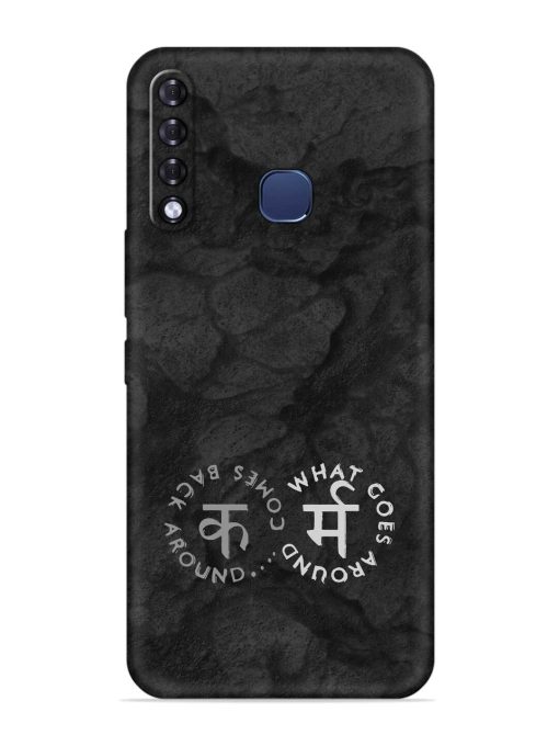 Karma Hindi Word Embossed Soft Silicone Case for Infinix Smart 3 Plus Zapvi