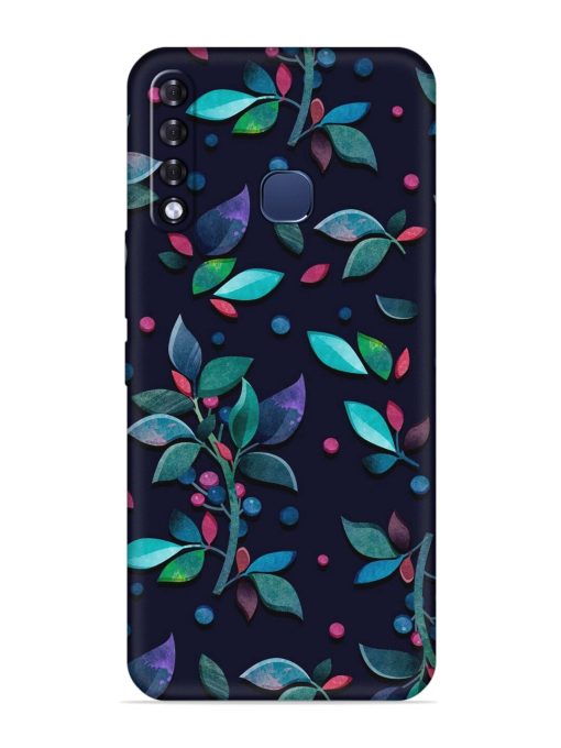 Decorative Watercolor Flower Embossed Soft Silicone Case for Infinix Smart 3 Plus Zapvi