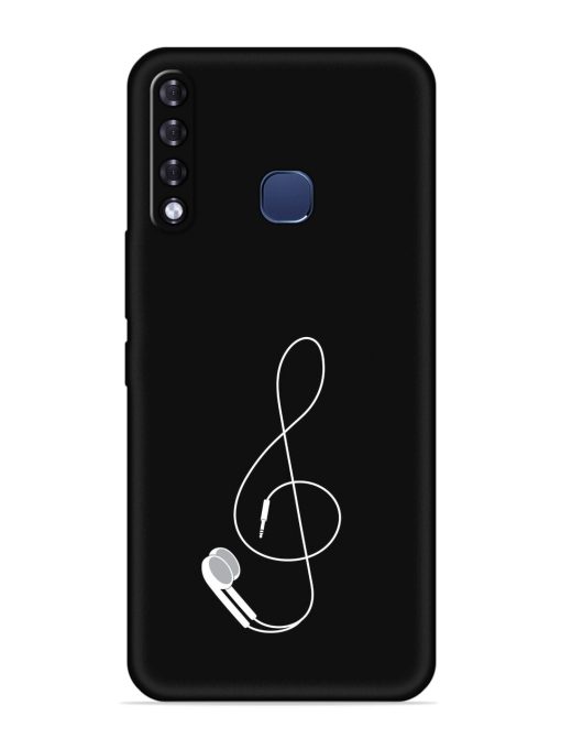 Music Earphone Vector Embossed Soft Silicone Case for Infinix Smart 3 Plus Zapvi