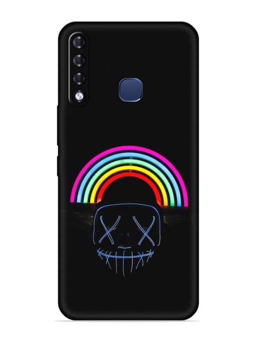 Mask Rainbow Embossed Soft Silicone Case for Infinix Smart 3 Plus