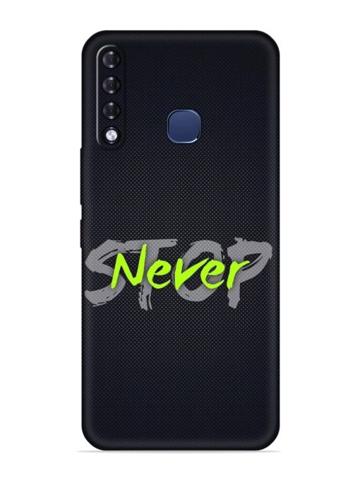 Never Stop Embossed Soft Silicone Case for Infinix Smart 3 Plus Zapvi