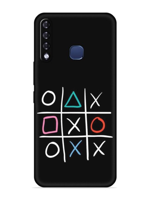 Super Neon Tic-Tac-Toe Embossed Soft Silicone Case for Infinix Smart 3 Plus