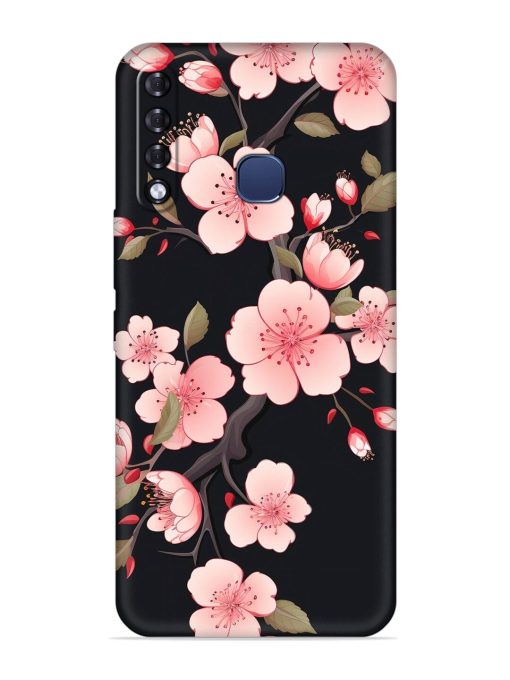 Cherry Blossom Embossed Soft Silicone Case for Infinix Smart 3 Plus