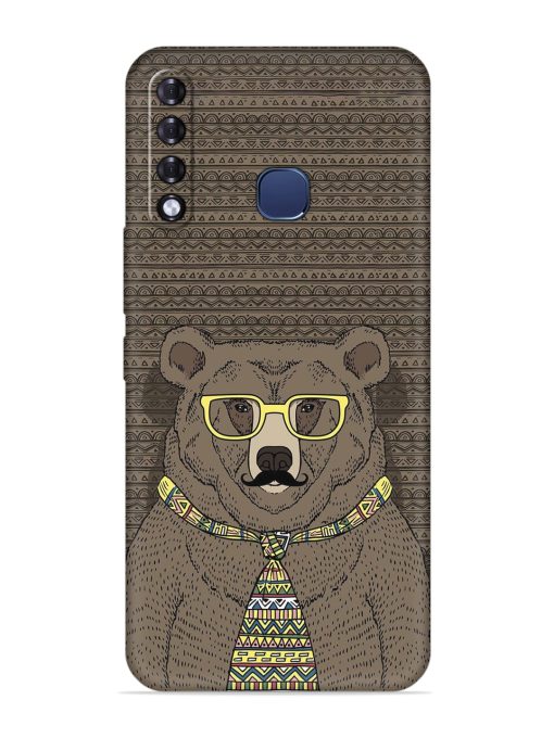 Grizzly Bear Embossed Soft Silicone Case for Infinix Smart 3 Plus