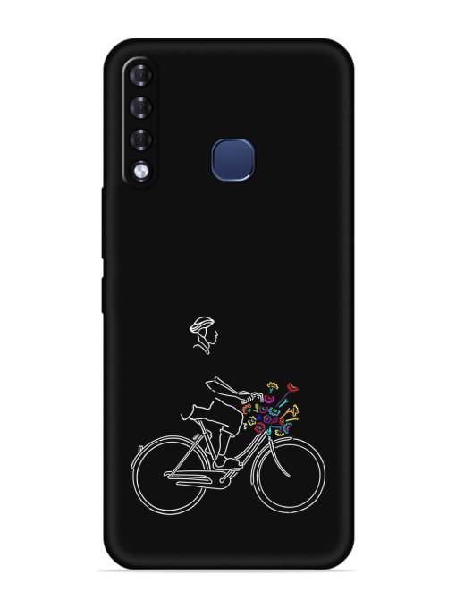 Minimalist Cycle Art Embossed Soft Silicone Case for Infinix Smart 3 Plus Zapvi