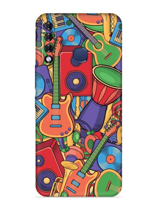 Colorful Music Art Embossed Soft Silicone Case for Infinix Smart 3 Plus