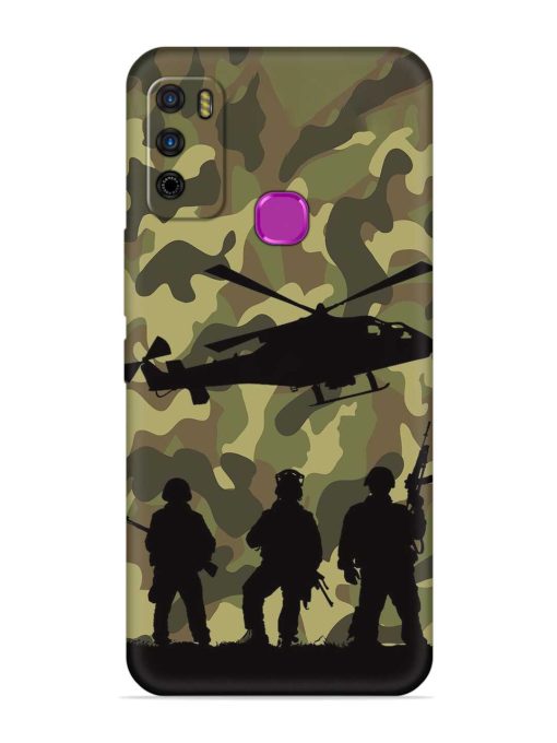 Army Heros Embossed Soft Silicone Case for Infinix Smart 4 Zapvi