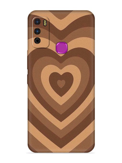 Brown Heart Embossed Soft Silicone Case for Infinix Smart 4 Zapvi