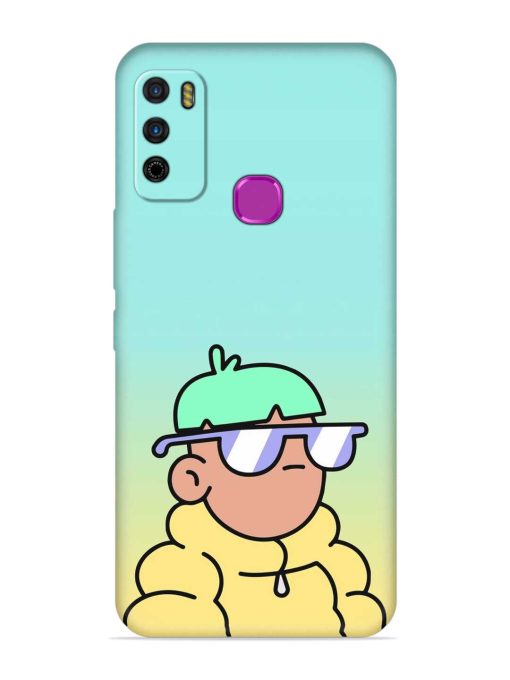 Doodles Cool Character Embossed Soft Silicone Case for Infinix Smart 4 Zapvi