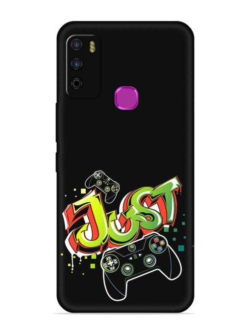 Graffiti Gamepad Illustration Embossed Soft Silicone Case for Infinix Smart 4