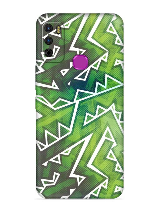 Green Graffiti Seamless Embossed Soft Silicone Case for Infinix Smart 4 Zapvi