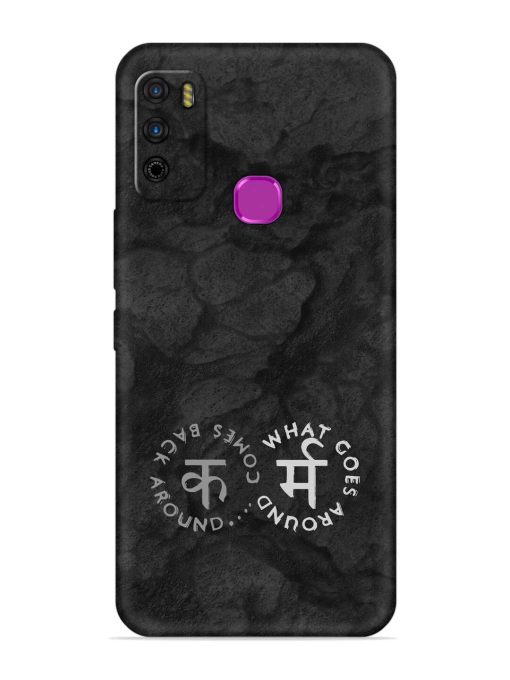 Karma Hindi Word Embossed Soft Silicone Case for Infinix Smart 4 Zapvi