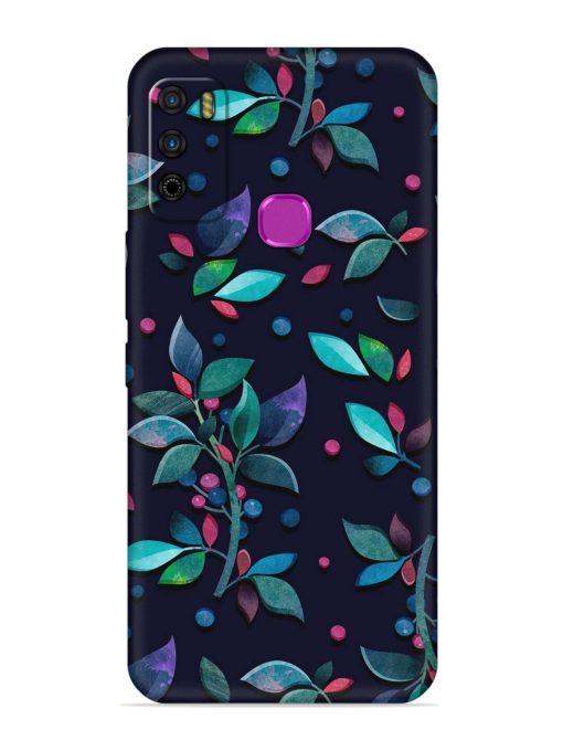 Decorative Watercolor Flower Embossed Soft Silicone Case for Infinix Smart 4 Zapvi